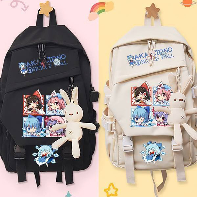 School Backpack Teen - 44×31×13cm Black Khaki,Touhou Project,Student Kids Teens
