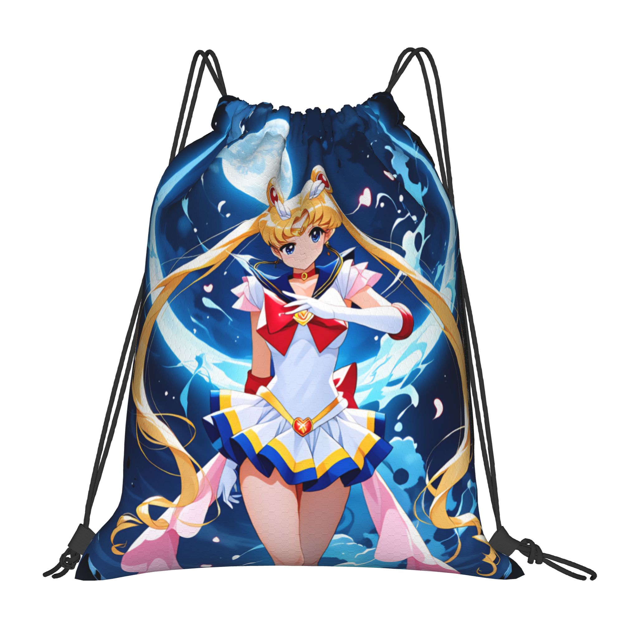 Drawstring Gym Bag - Custom S-Sailors Moons Drawstring Bags Women
