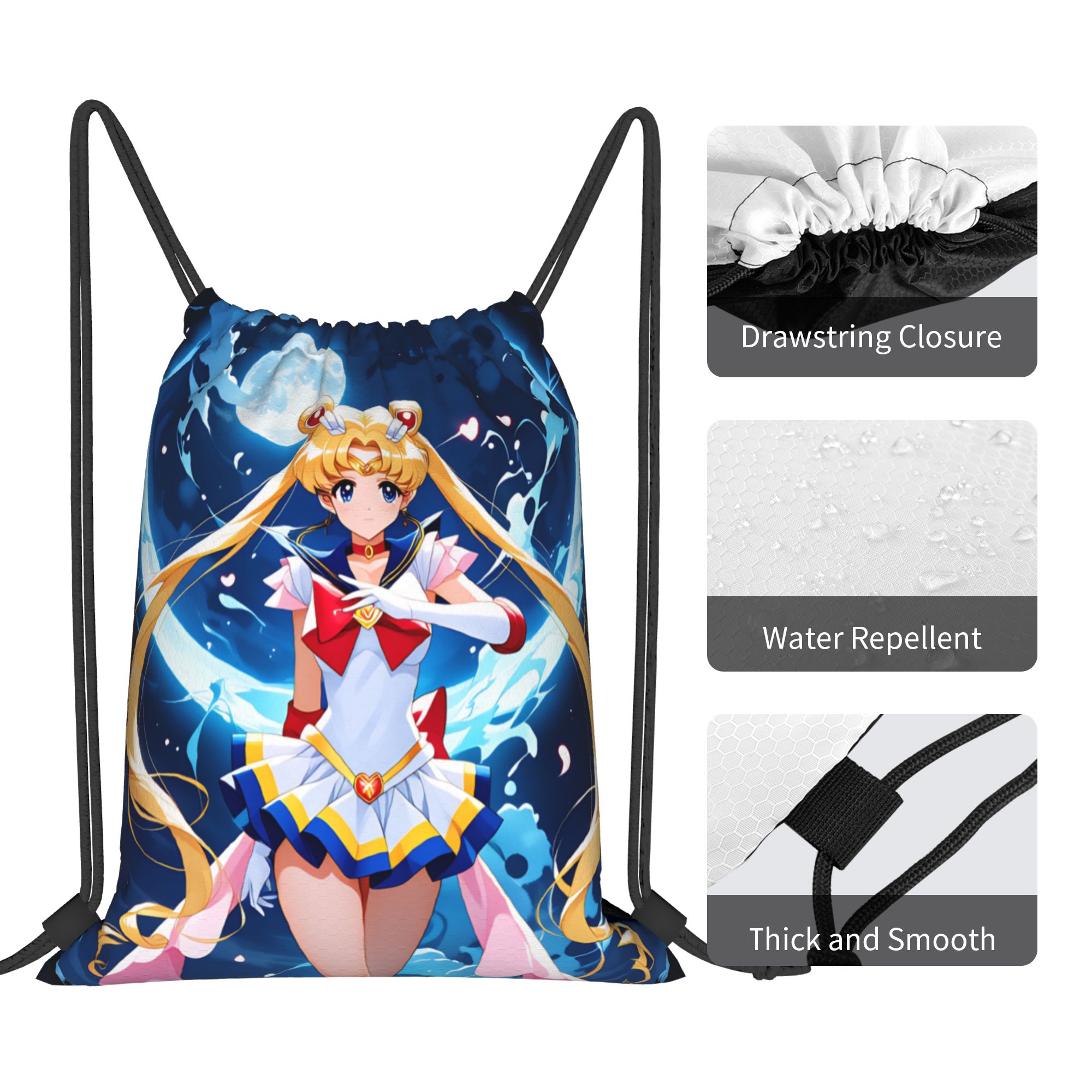 Custom S-Sailors Moons Drawstr - Drawstring Gym Bag ulasan dan harga