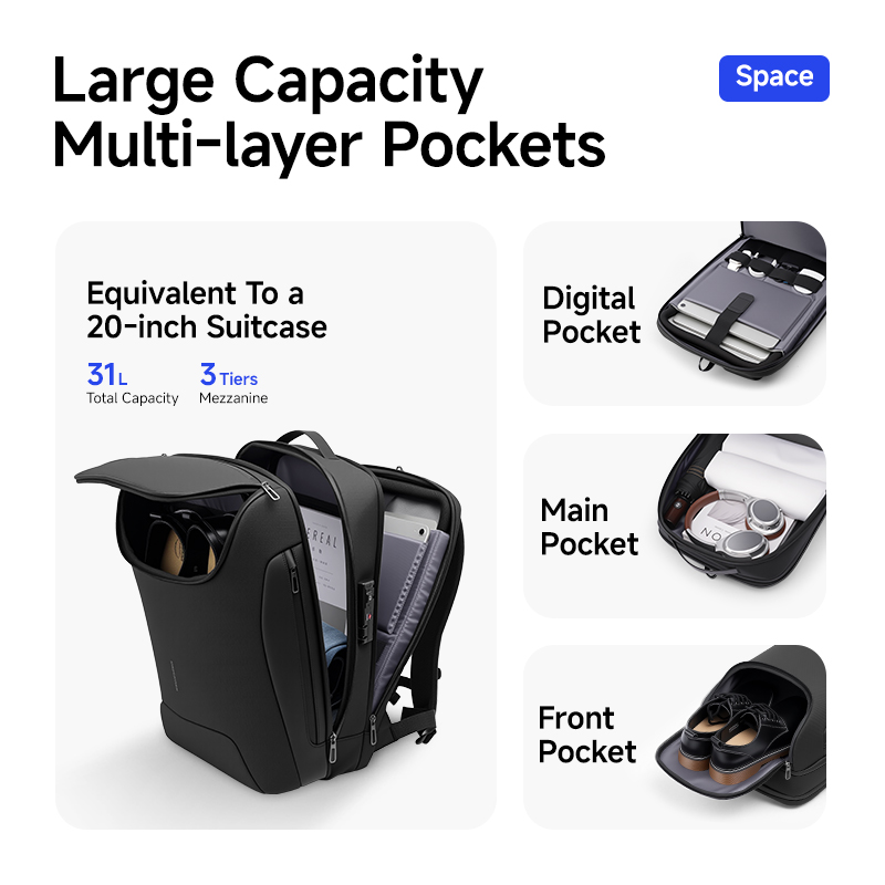 MARK RYDEN 31L Smart Men's Bac - Travel Backpack Anti Theft ulasan dan harga