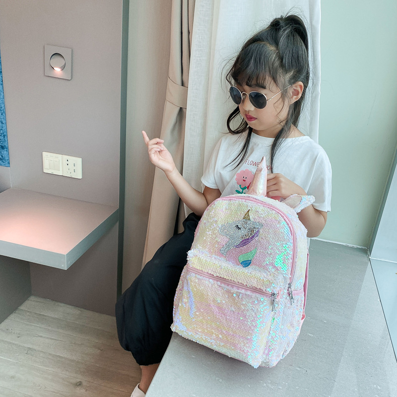 Sequin Unicorn Backpack Pink S - Fashion Backpack Women ulasan dan harga
