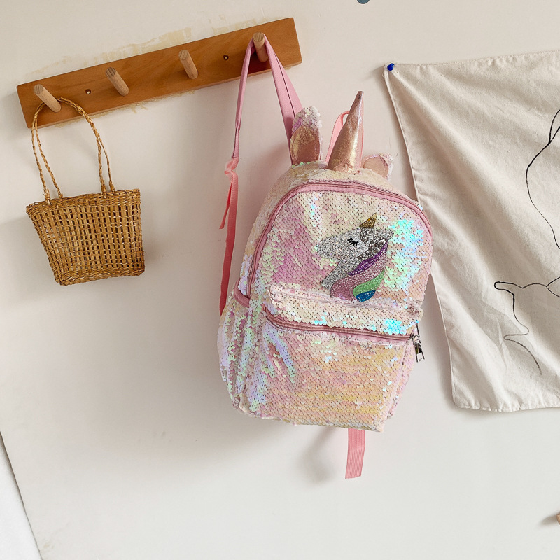 Sequin Unicorn Backpack Pink S - Fashion Backpack Women ulasan dan harga