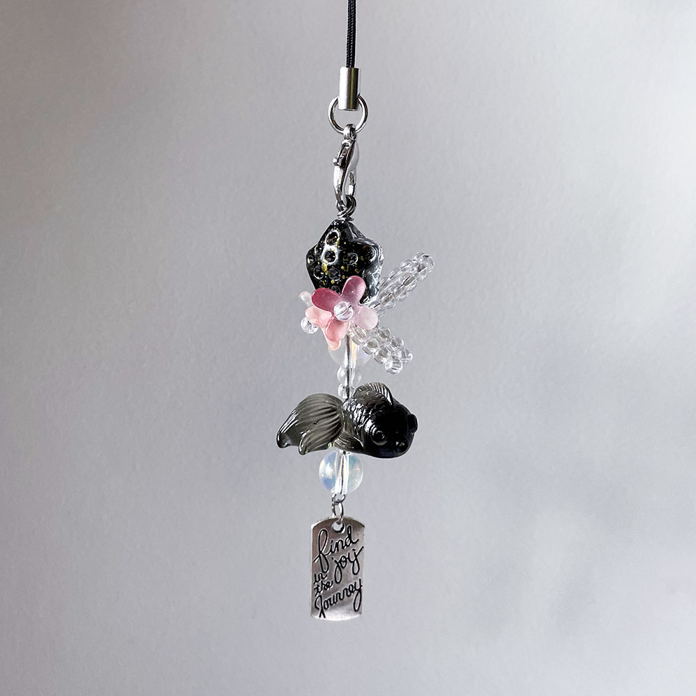 Black Goldfish Phone Charm Cha - Fashion Backpack Women ulasan dan harga
