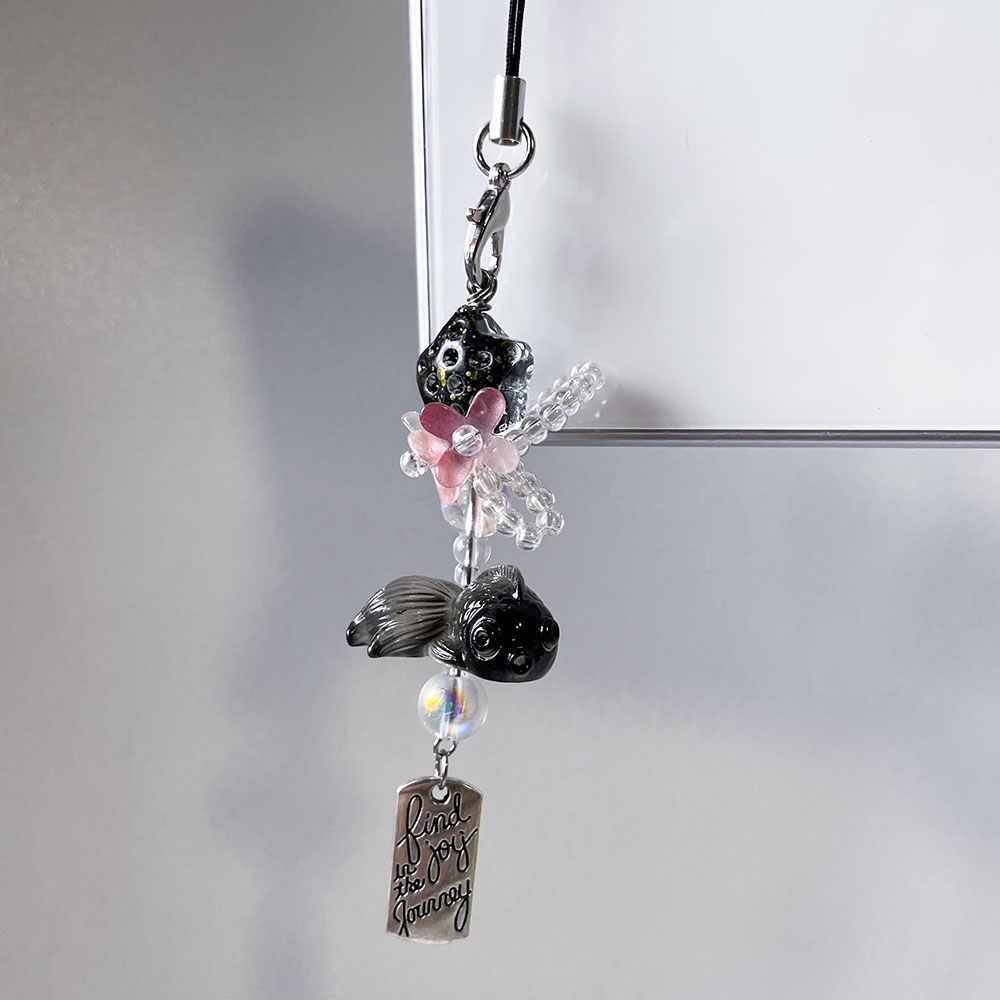 Black Goldfish Phone Charm Cha - Fashion Backpack Women ulasan dan harga