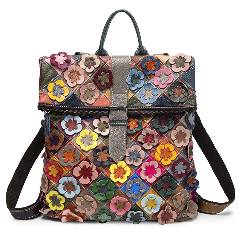 Vintage Women Genuine Leather  - Fashion Backpack Women ulasan dan harga