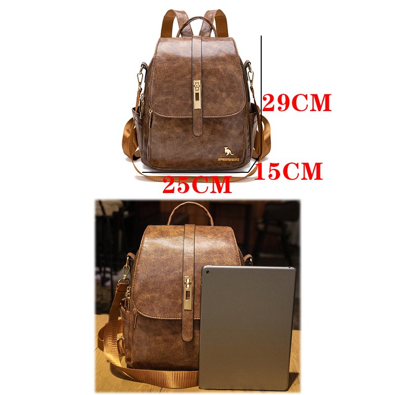 College Women Backpacks Design - Leather Backpack Vintage ulasan dan harga