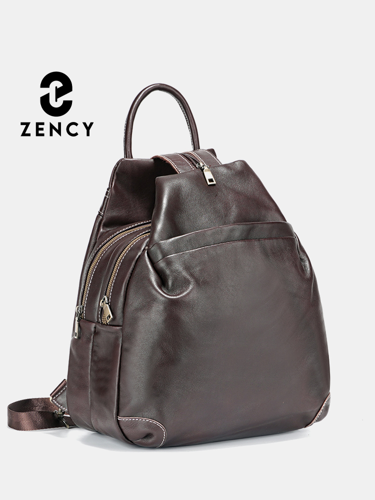 Zency Genuine Leather Women's  - Travel Backpack Anti Theft ulasan dan harga