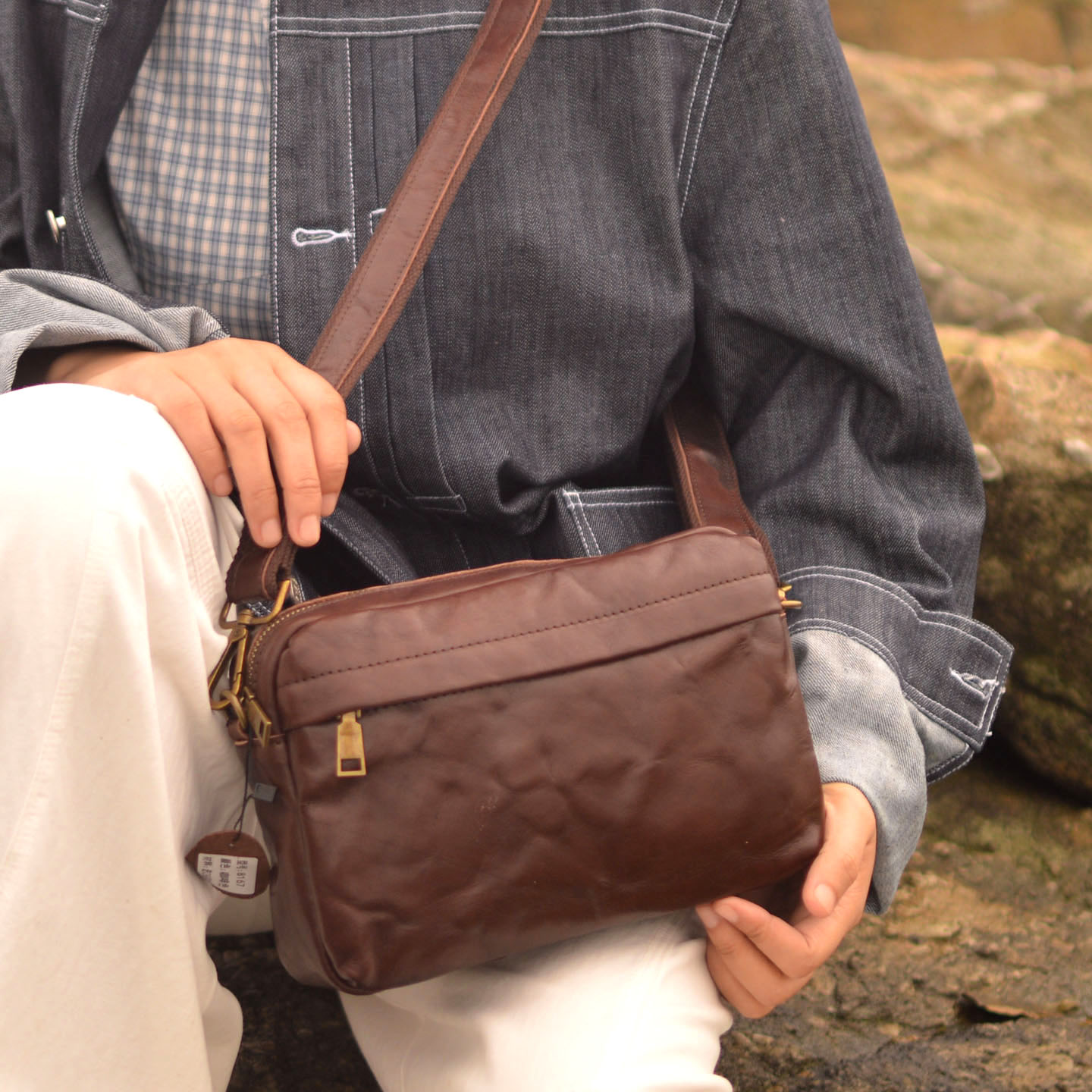 AETOO Newly designed vintage c - Leather Backpack Vintage ulasan dan harga