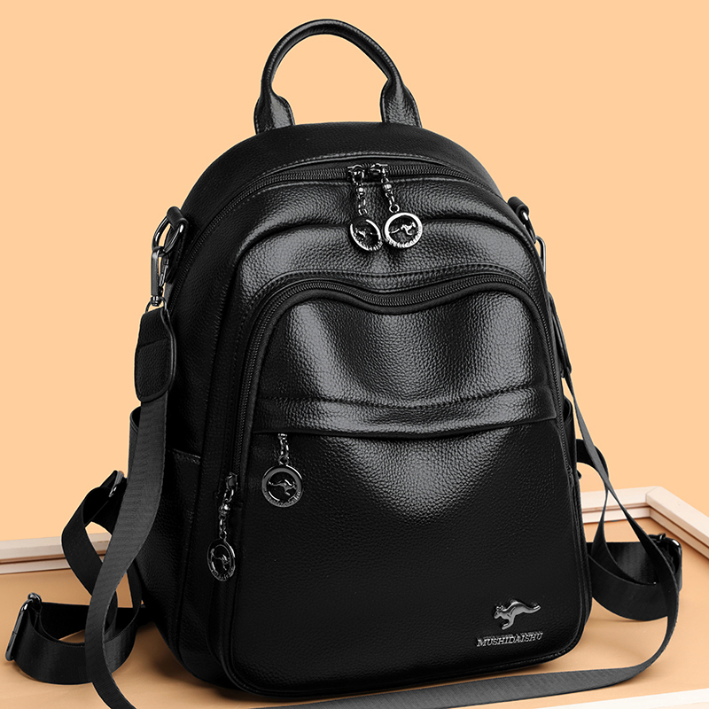 2026 Waterproof PU Leather Wom - Travel Backpack Anti Theft ulasan dan harga