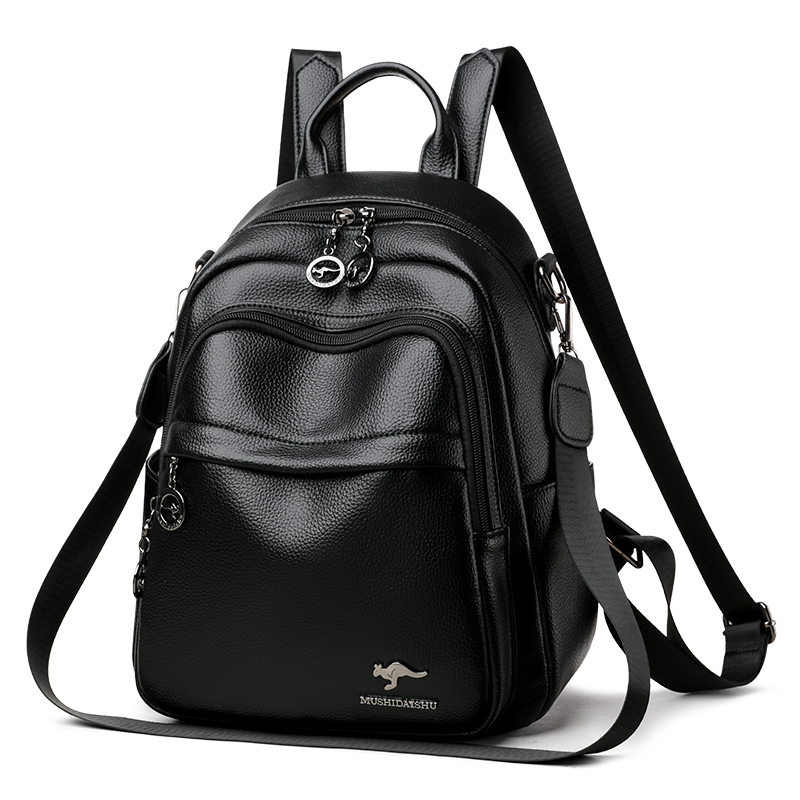 2026 Waterproof PU Leather Wom - Travel Backpack Anti Theft ulasan dan harga