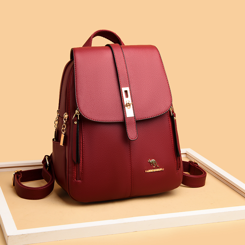 Luxury Women Leather Backpacks - Leather Backpack Vintage ulasan dan harga