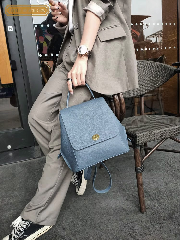Genuine Leather Backpack Women - Leather Backpack Vintage ulasan dan harga