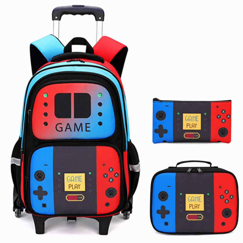 3PCS Kids Rolling Backpack for - School Backpack Teen ulasan dan harga