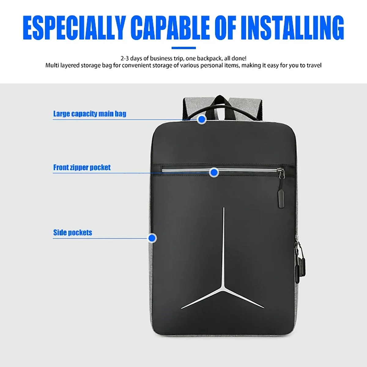 New Anti-theft USB Waterproof  - Travel Backpack Anti Theft ulasan dan harga