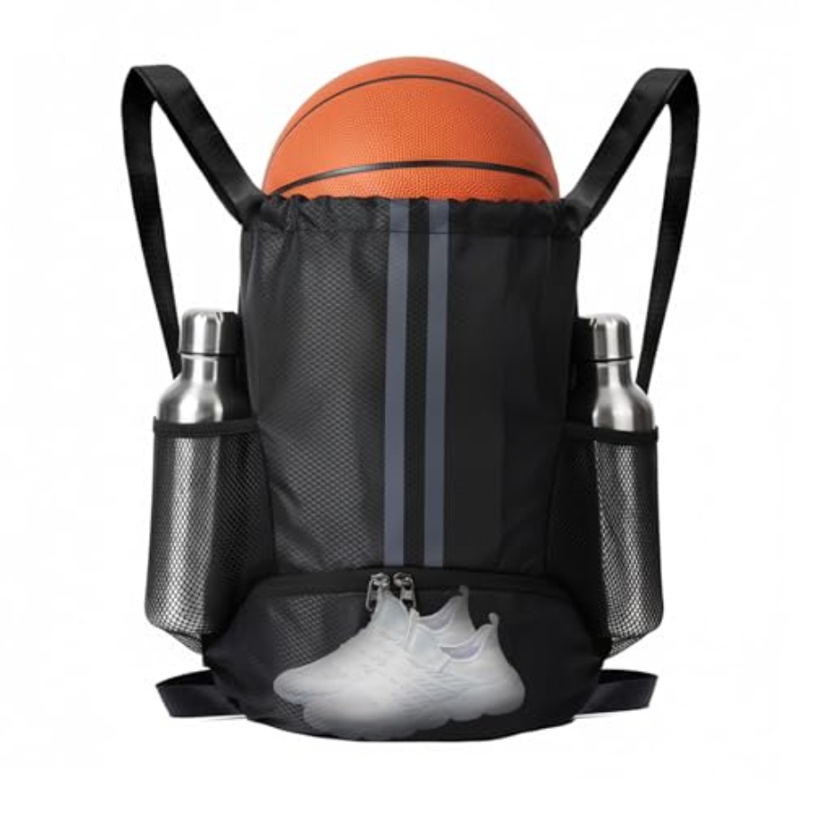 Sports Drawstring Backpack wit - Drawstring Gym Bag ulasan dan harga