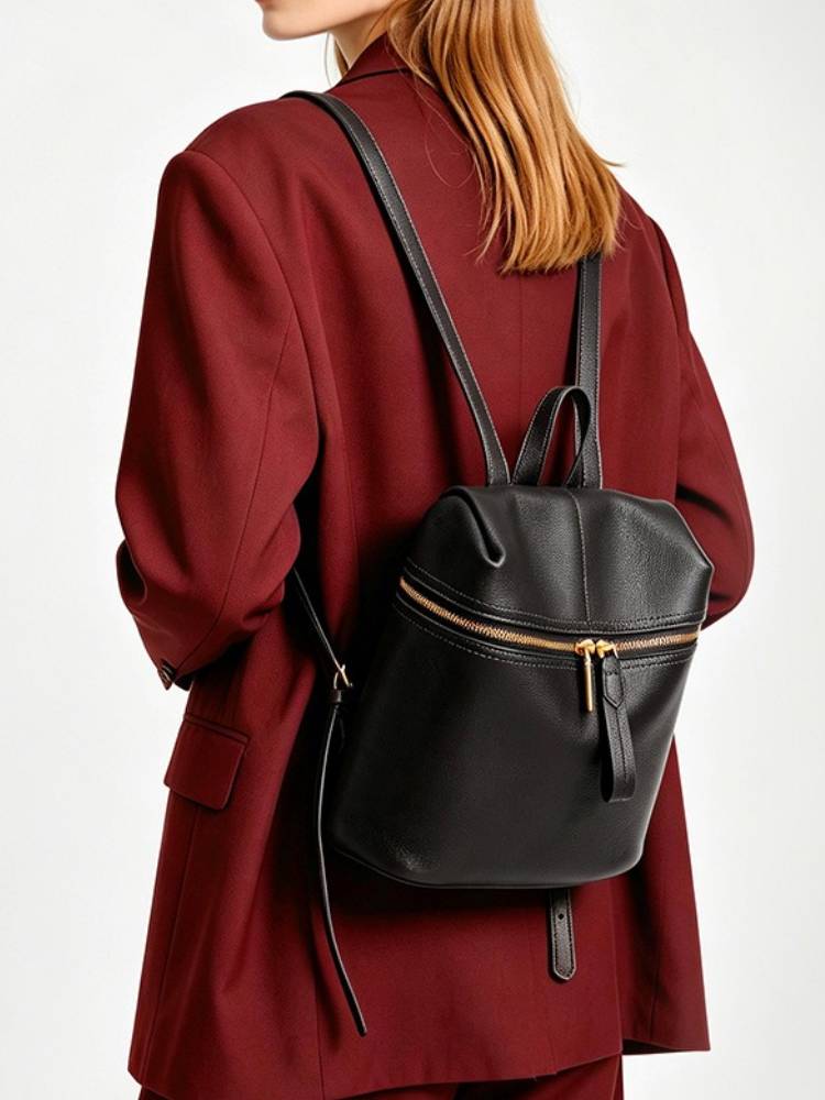 Zency Women Genuine Leather Ba - Leather Backpack Vintage ulasan dan harga