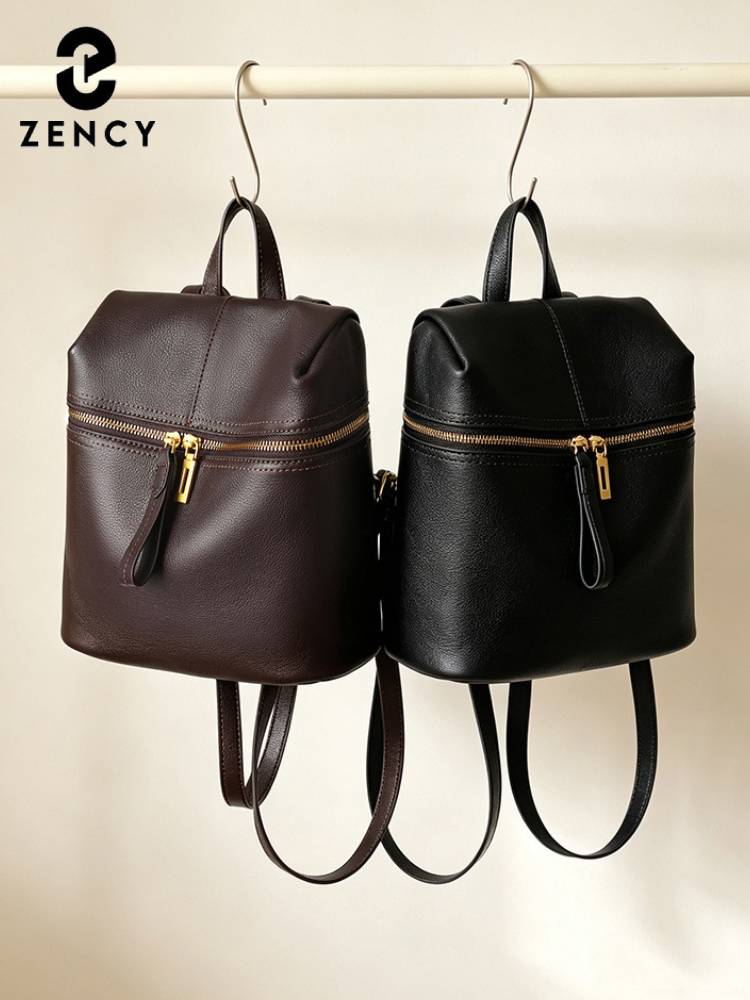 Zency Women Genuine Leather Ba - Leather Backpack Vintage ulasan dan harga