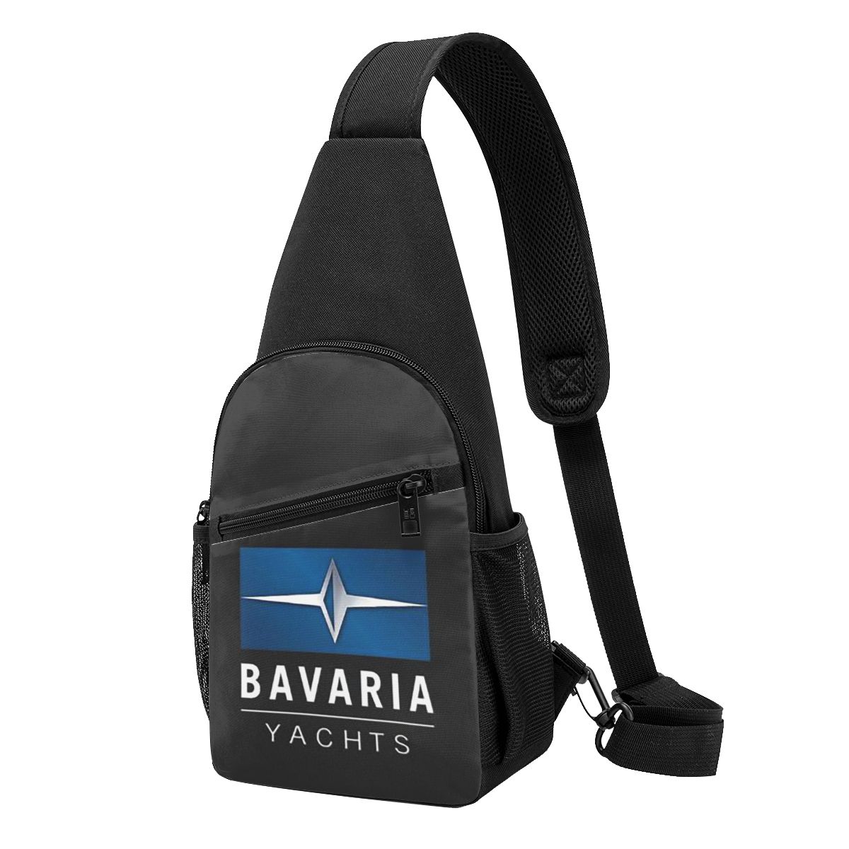 Bavaria Yachts Blue Silver Log - Sling Backpack Shoulder ulasan dan harga