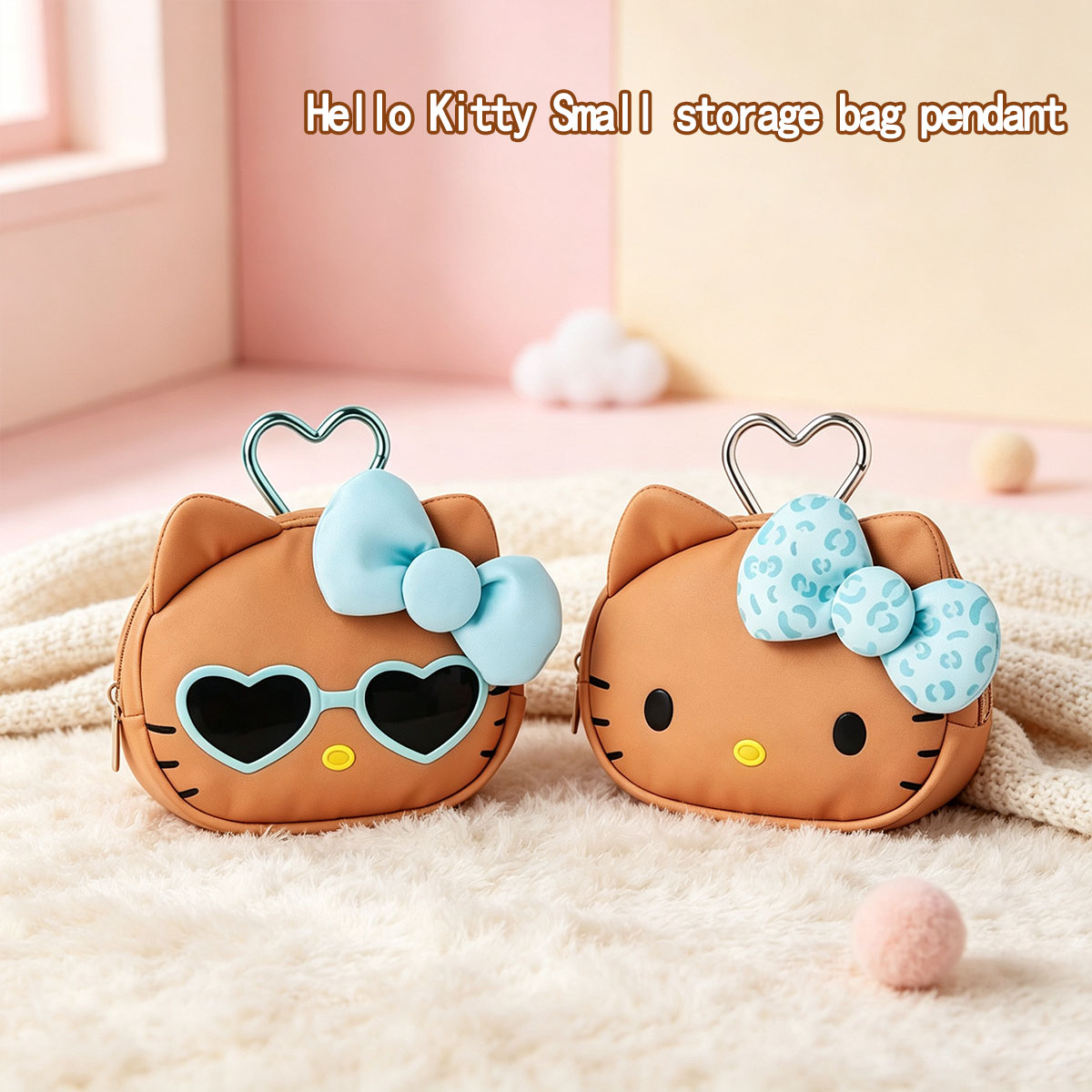 Cute Brown Hello Kitty Mini St - Mini Backpack Purse ulasan dan harga