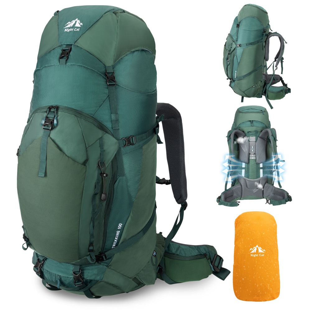 Night Cat Internal-frame Hikin - Rain Cover Backpack ulasan dan harga