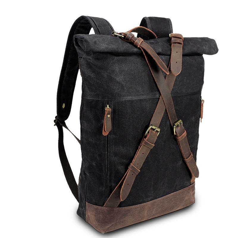 Retro Canvas Leather Backpacks - Leather Backpack Vintage ulasan dan harga